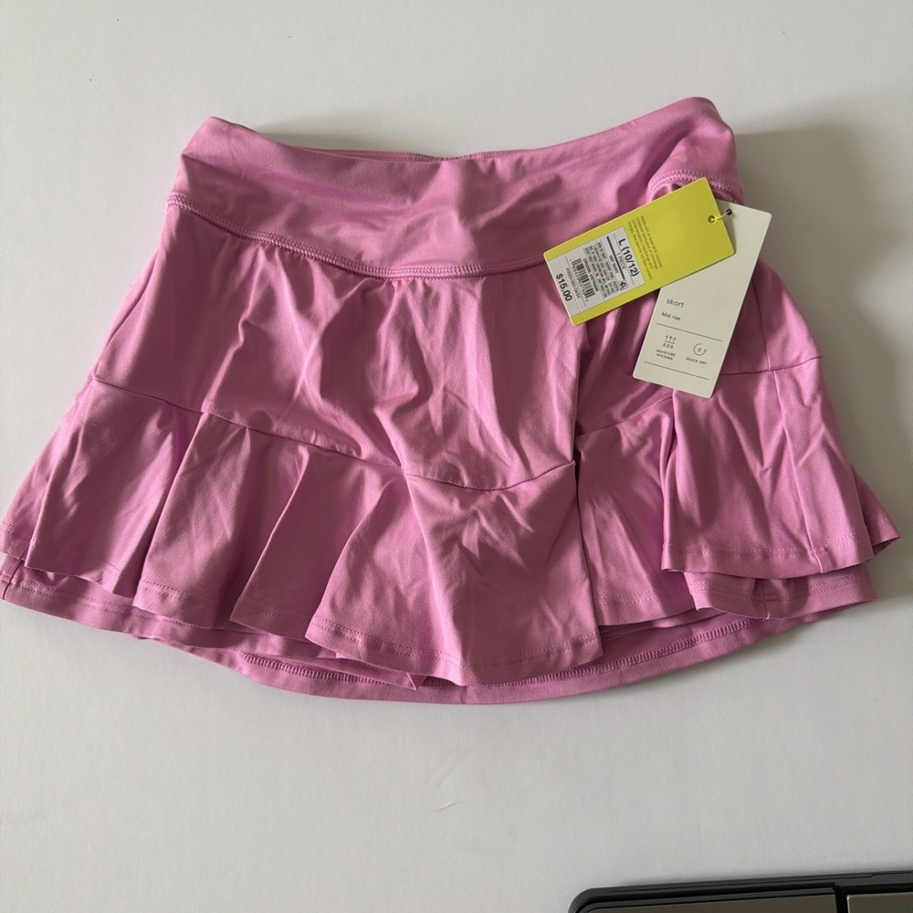 All In Motion Girls Berry Pink Knit Skort Mid Rise Size L 10/12 NWT 452ZY9